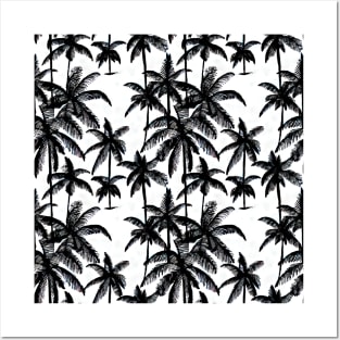 Tropical Palm Tree Pattern Posters and Art